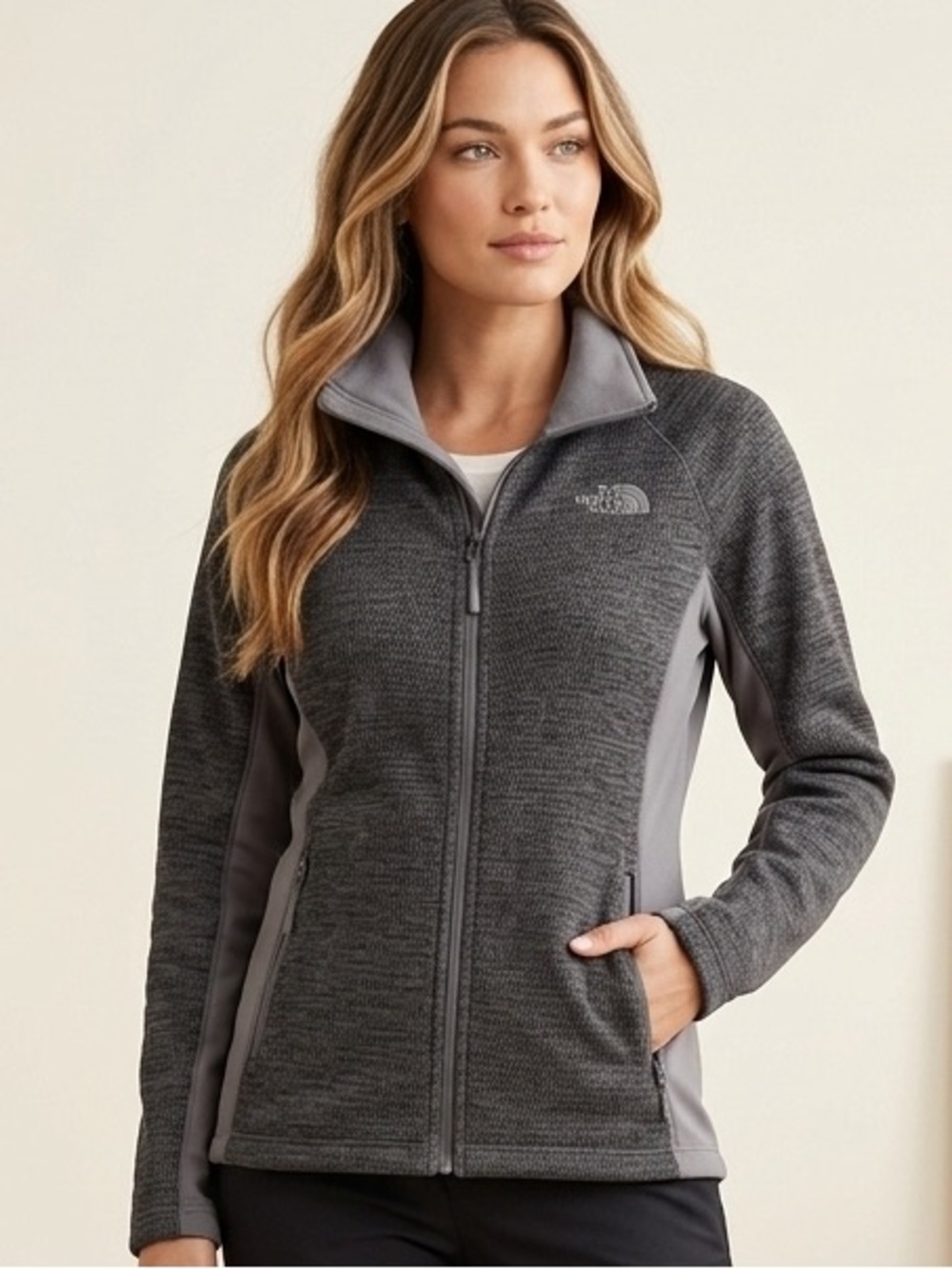 The North Face Arcata Full Zip Athletic Fleece Jacket - Gray Women’s Size Large
